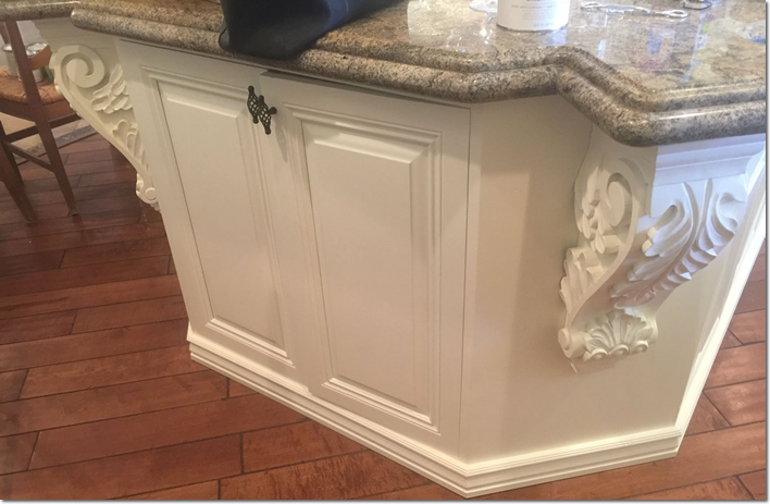 Professionally painted kitchen cabinets